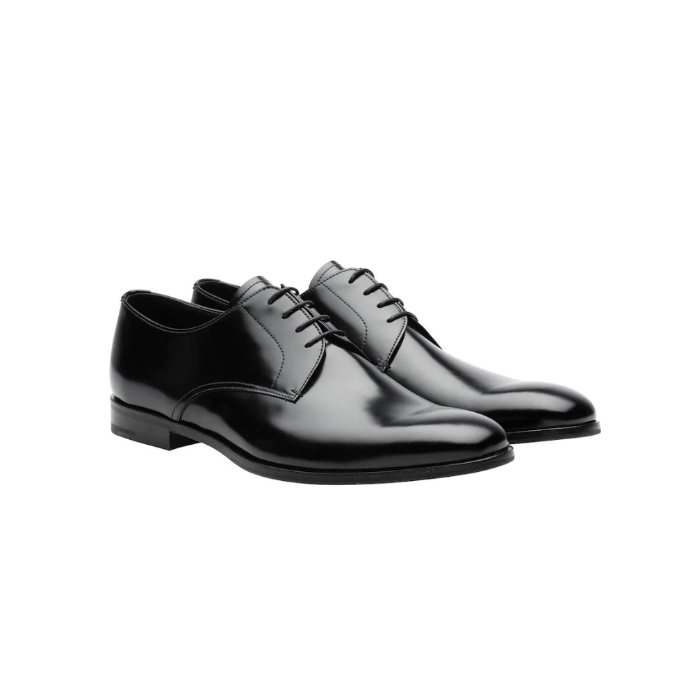 Prada Brushed leather derby shoes
